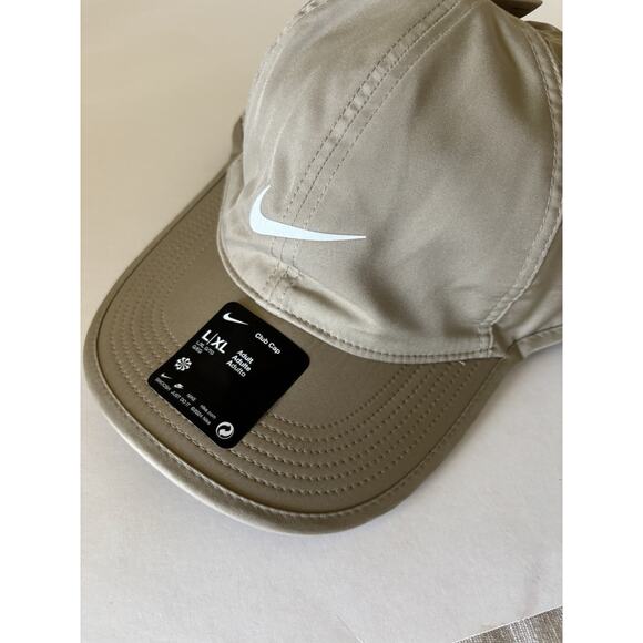 Nike Dri FIT Size L/XL Club Unstructured Featherlight Cap Khaki White FB5682 247 - Picture 12 of 13
